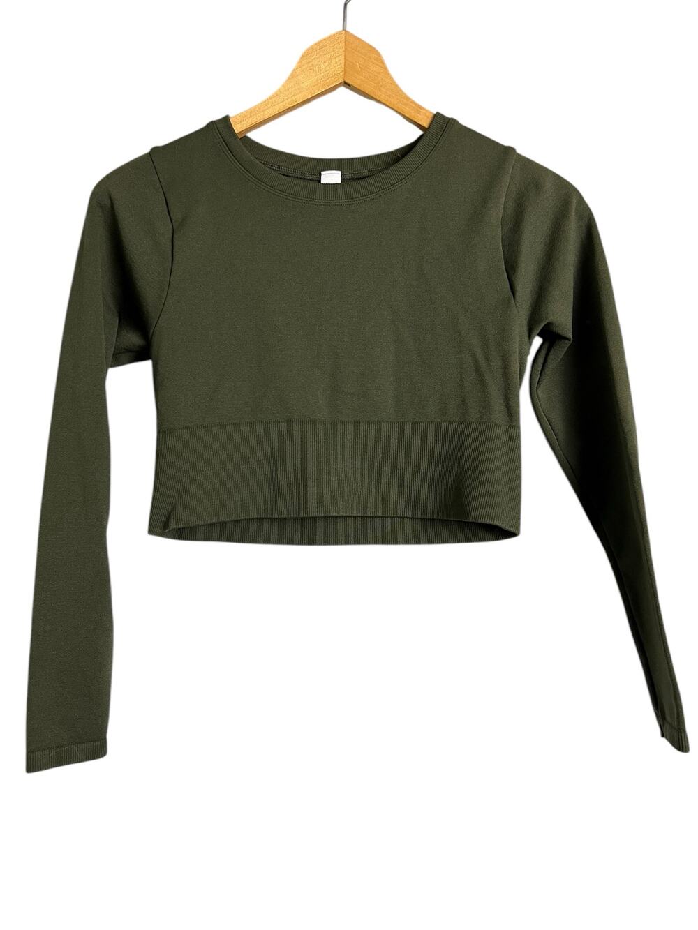 Offline by Aerie Athletic Top Shirt Workout Athleisure Sports Cropped S Green